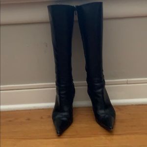 Charles David black heeled boots